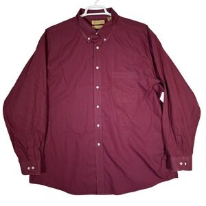 Roundtree & Yorke Gold Label Shirt Mens 2XL Red Check Button Down Non Iron